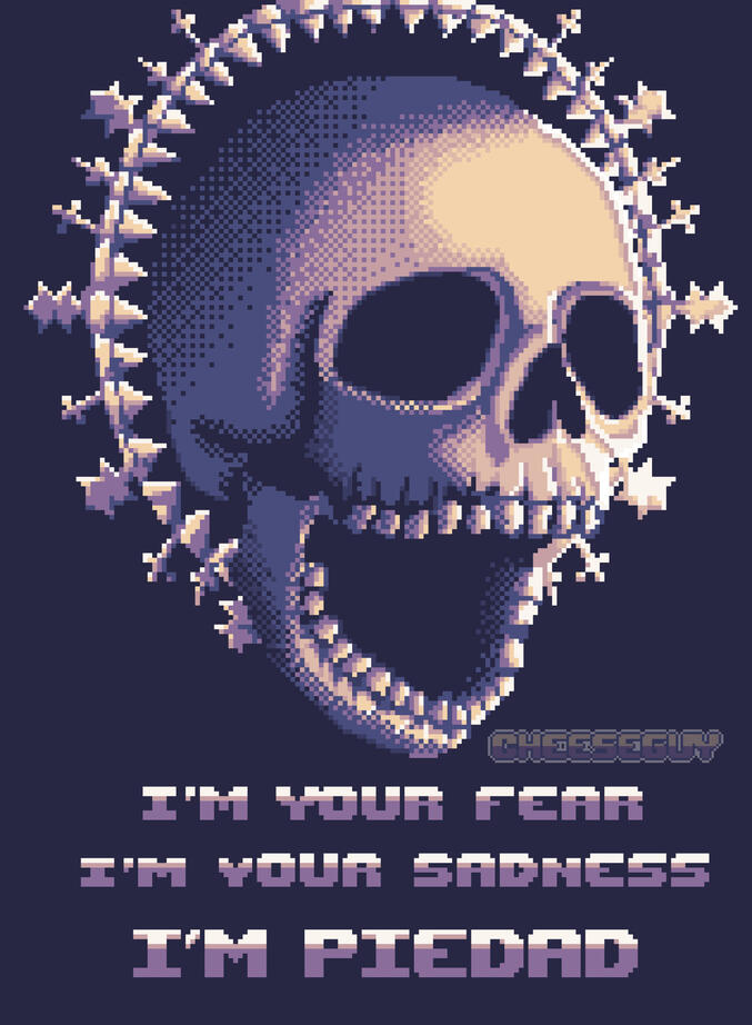 (PixelTober) Creepy Skull