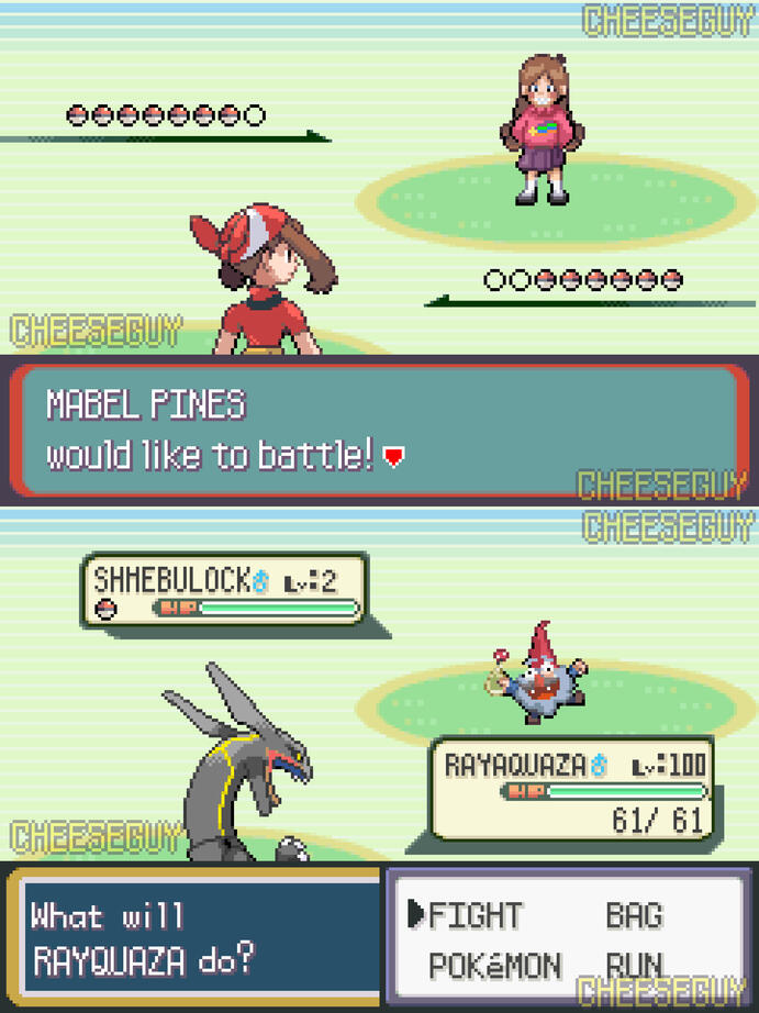 Gravity Falls in the style of Pokémon Ruby/Sapphire (Mabel Battle)