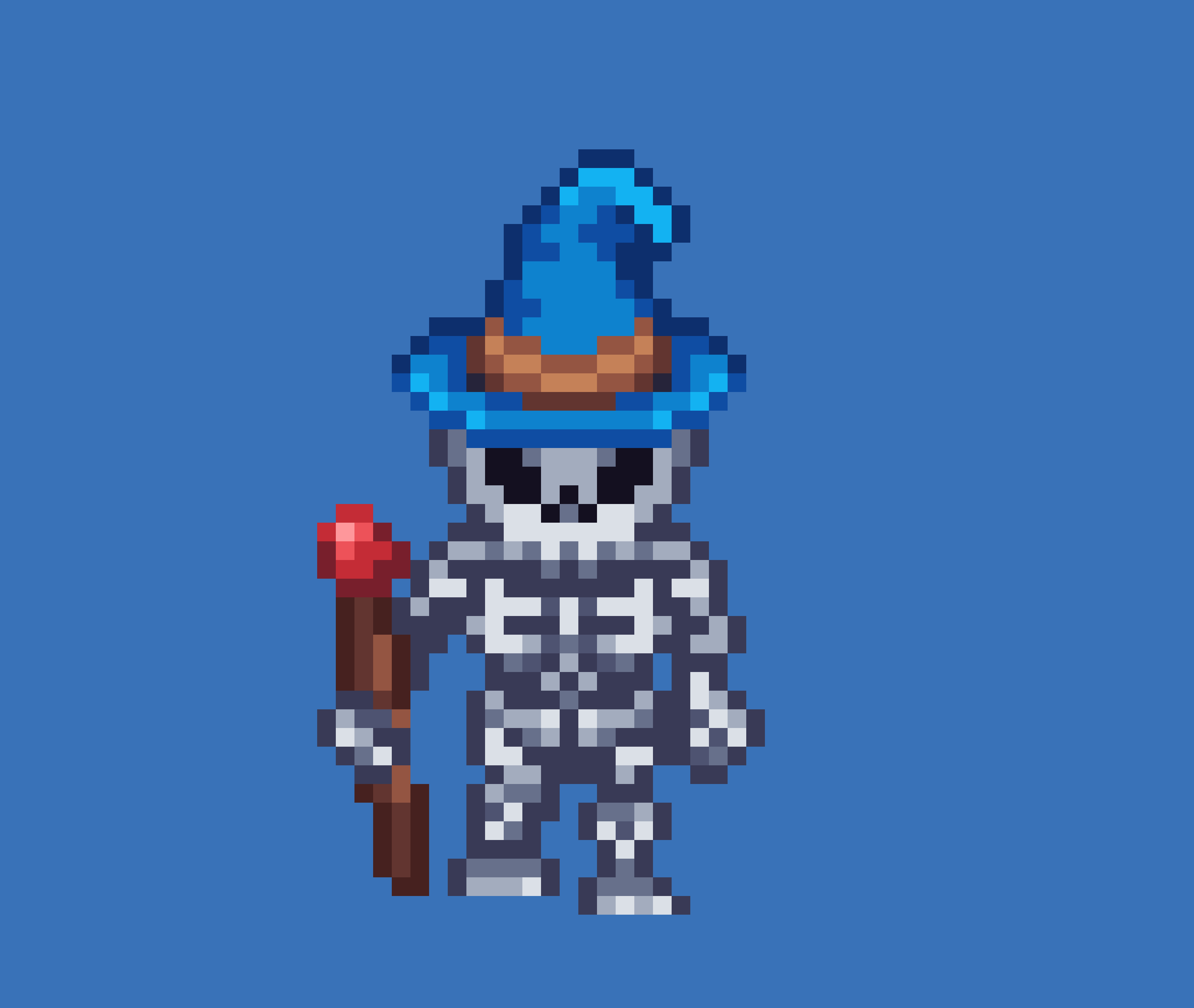 Wizard Skeleton Walk Downward